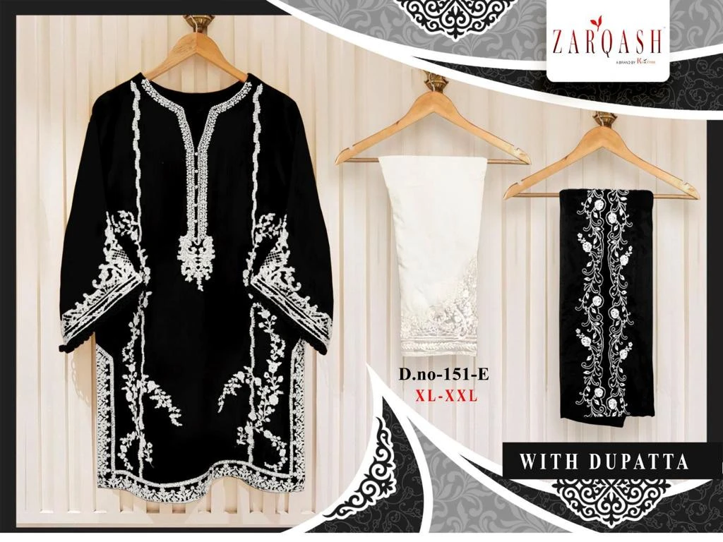 Zarqash D.No 151 Faux Georgette Wholesale Pakistani Readymade Salwar Suit Catalog — Wholesale Salwar Suits, MPA wholesale from Surat — view 5